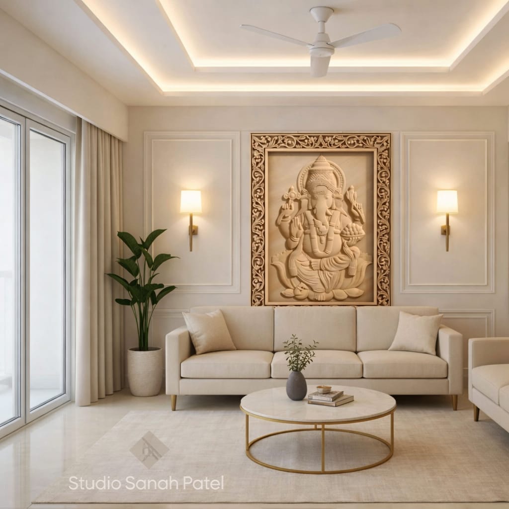 Best interior designer in Ahmedabad with modern living room interior and stylish furniture concepts